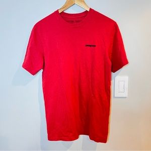 PATAGONIA | Red regular fit logo short sleeve t-shirt top